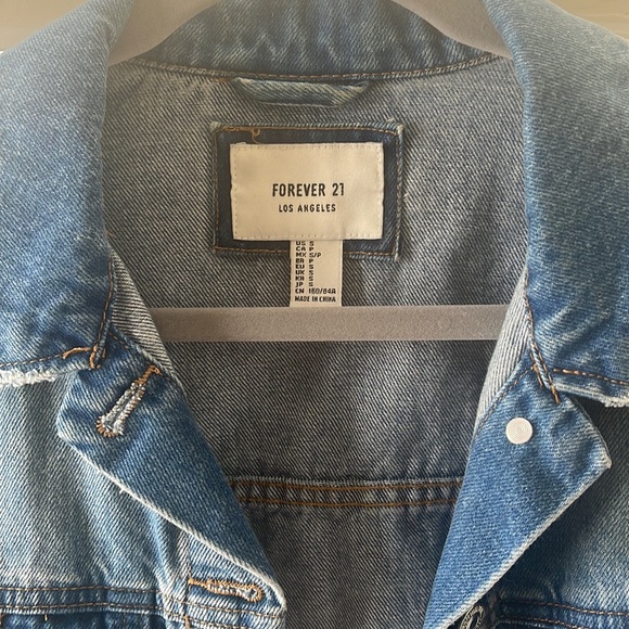 Forever 21 Rock and Roll Jean Jacket women Small - Picture 3 of 4